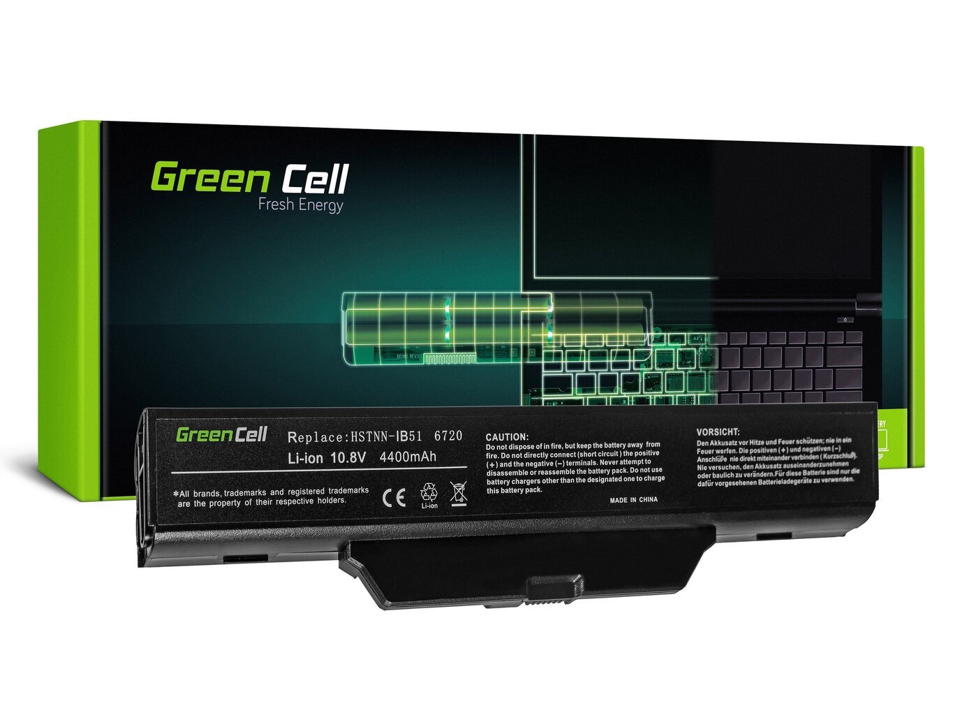 Green Cell Laptop Battery HSTNN-IB51 for HP 550 610 615 Compaq 550 610 615 6720 6830 hind ja info | Sülearvuti akud | hansapost.ee