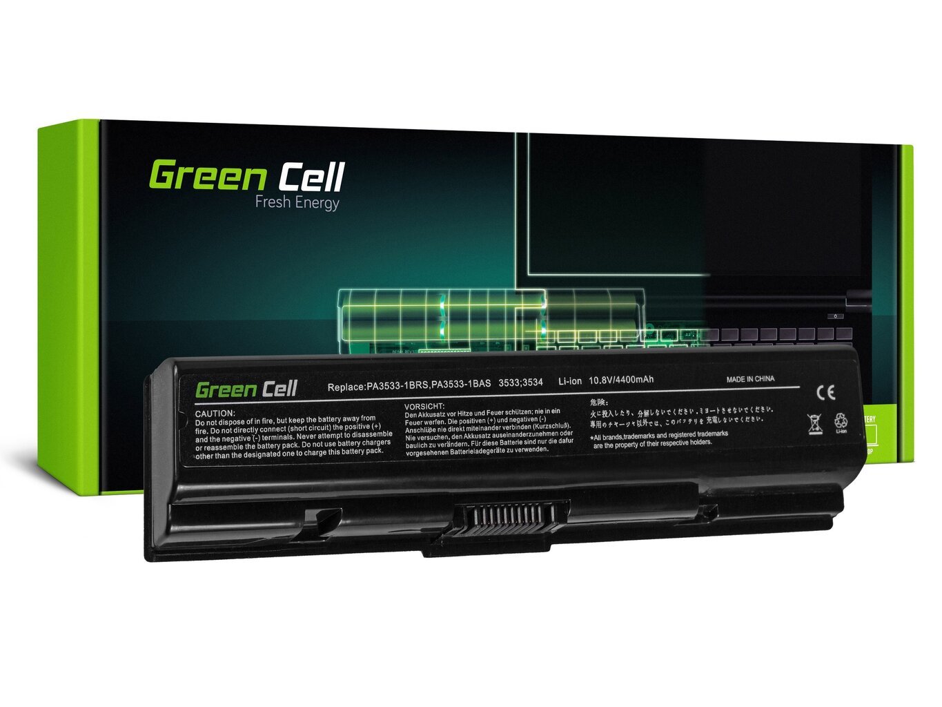 Sülearvuti aku Green Cell Laptop Battery for Toshiba Satellite A200 A300 A500 L200 L300 L500 hind ja info | Sülearvuti akud | hansapost.ee