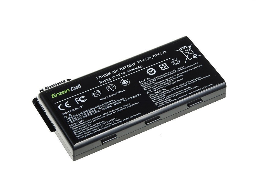 Sülearvuti aku Green Cell Laptop Battery for MSI A6000 CR500 CR600 CR700 CX500 CX600 hind ja info | Sülearvuti akud | hansapost.ee