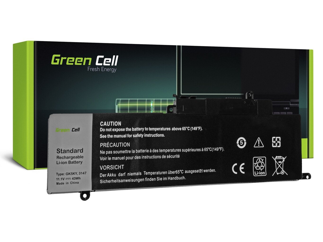 Sülearvuti aku Green Cell Laptop Battery for Dell Inspiron 11 3147 3148 3152 3153 3157 3158 13 7347 7348 7352 7353 7359 15 7558 7568 цена и информация | Sülearvuti akud | hansapost.ee