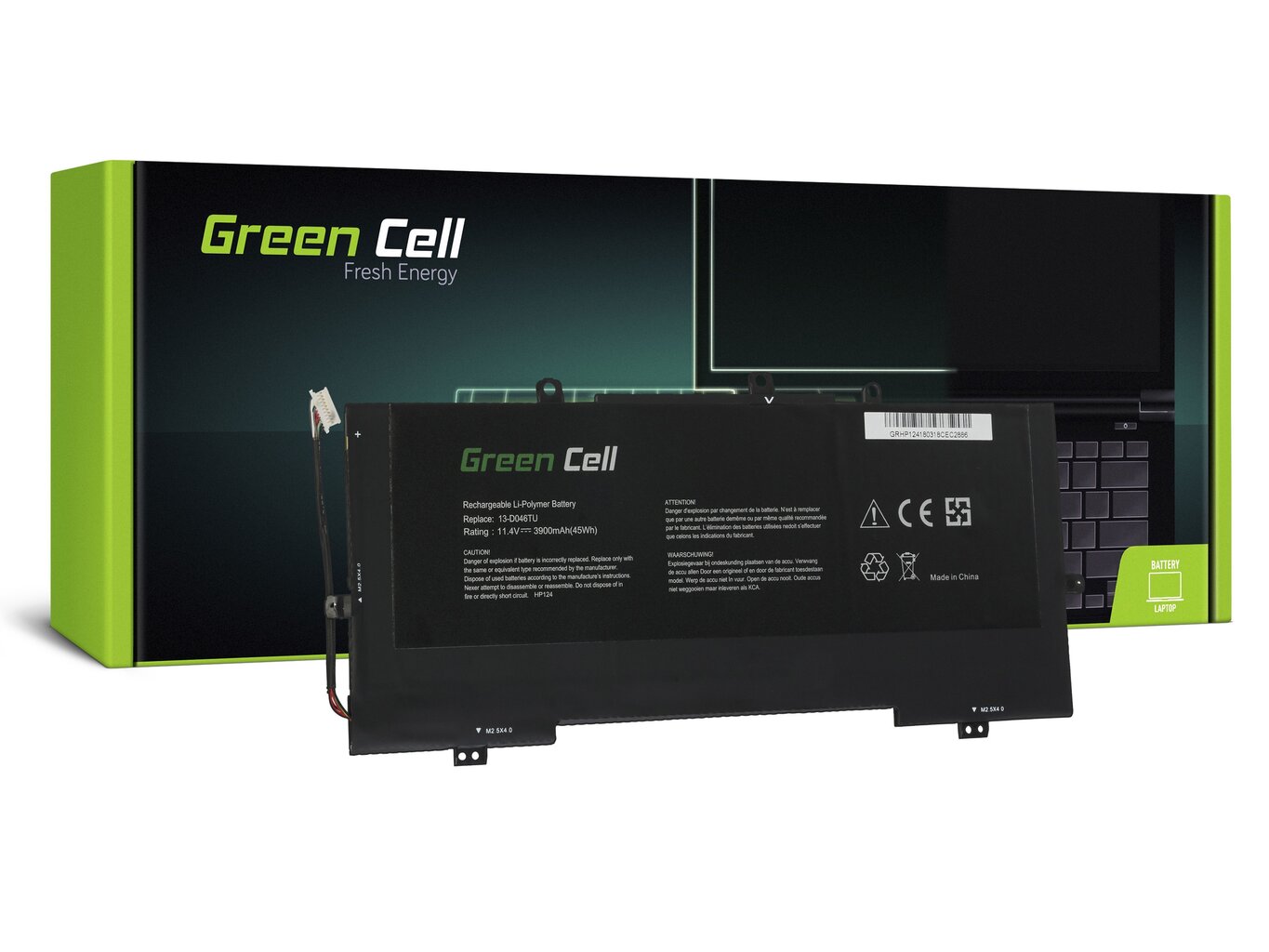 Green Cell Laptop Battery for HP Envy 13-D 13-D010NW 13-D011NW 13-D020NW 13-D150NW VR03XL hind ja info | Sülearvuti akud | hansapost.ee