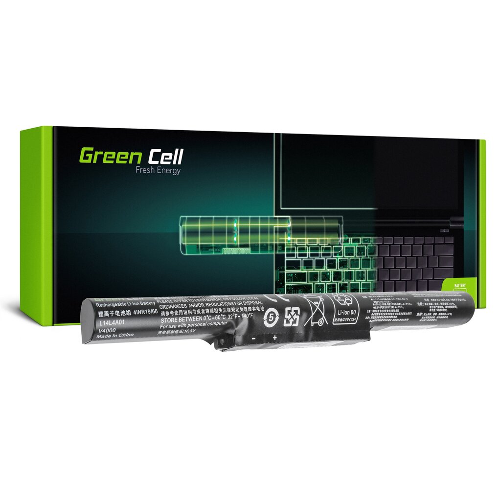 Green Cell Laptop Battery L14L4A01 Lenovo Z51 Z51-70 IdeaPad 500-15ISK цена и информация | Sülearvuti akud | hansapost.ee