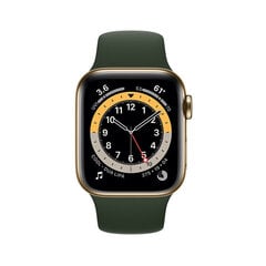 Apple Watch Series 6 40мм Gold Stainless Steel/Cyprus Green Sport Band цена и информация | Смарт-часы | hansapost.ee