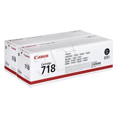 Картридж CANON CRG-718BK Toner Schwarz TwinPack цена и информация | Картриджи и тонеры | hansapost.ee