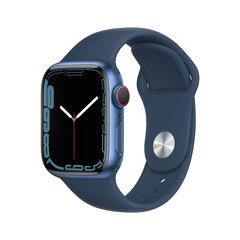 Смарт-часы Apple Watch Series 7 (GPS + Cellular LT, 41 мм) Blue Aluminium Case with Abyss Blue Sport Band цена и информация | Смарт-часы (smartwatch) | hansapost.ee