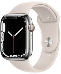 Nutikell Apple Watch Series 7 (45mm) GPS + LTE : Silver/Starlight цена и информация | Смарт-часы (smartwatch) | hansapost.ee