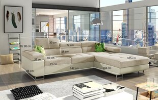 Мягкий угловой диван Armando, зеленый/белый цена и информация | Угловые диваны | hansapost.ee