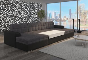Универсальный мягкий угловой диван Vento, черный/серый цена и информация | Угловые диваны | hansapost.ee