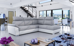 Мягкий угловой диван Loreto GD, светло-серый/белый цена и информация | Угловые диваны | hansapost.ee