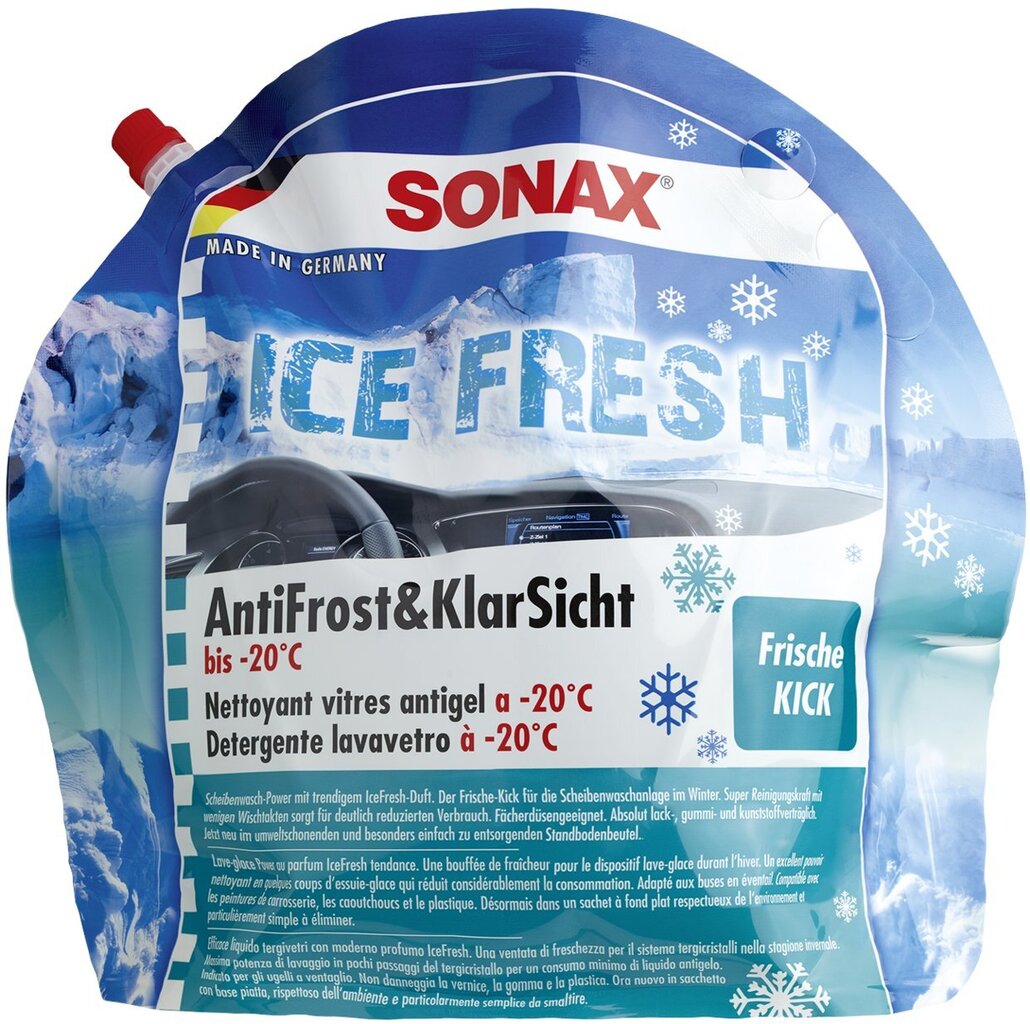 Talvine aknapesuvedelik SONAX Ice Fresh, 3L цена и информация | Klaasipesuvedelikud ja jahutusvedelikud | hansapost.ee