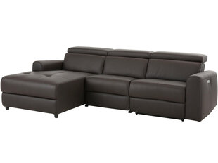 Pehme nurgadiivan elektrilise lõõgastusfunktsiooniga Notio Living Capena, kunstnahk, tumepruun price and information | Corner sofas and corner sofa beds | hansapost.ee