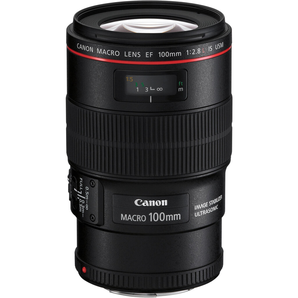 Canon EF 100mm f/2.8L USM IS Macro, Juoda цена и информация | Fotoaparaatide objektiivid | hansapost.ee