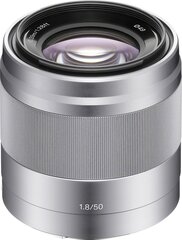 Sony E 50mm f/1.8 OSS, silver hind ja info | Sony Mobiiltelefonid, fotokaamerad, nutiseadmed | hansapost.ee