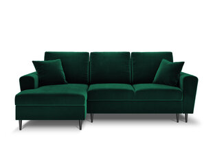 Мягкий уголок Micadoni Home Moghan 4S-V, темно-зеленый/черный цена и информация | Угловые диваны | hansapost.ee