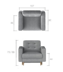 Кресло Asgard, кремовая искусственная кожа цена и информация | Кресла | hansapost.ee