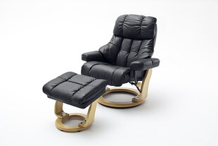 Кресло с пуфом Calgary XXL, черное/песочное цена и информация | Уличные кресла | hansapost.ee