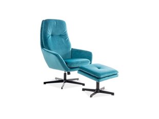 Кресло с пуфом Signal Meble Ford, синее цена и информация | Кресла | hansapost.ee