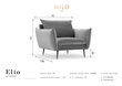 Tugitool Milo Casa Elio, hall/must цена и информация | Tugitoolid | hansapost.ee