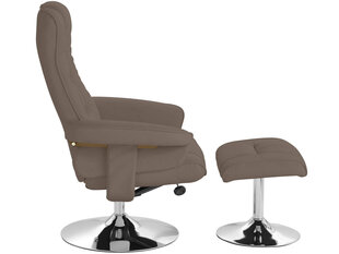 Кресло с подножкой Notio Living Simson, коричневое цена и информация | Кресла | hansapost.ee