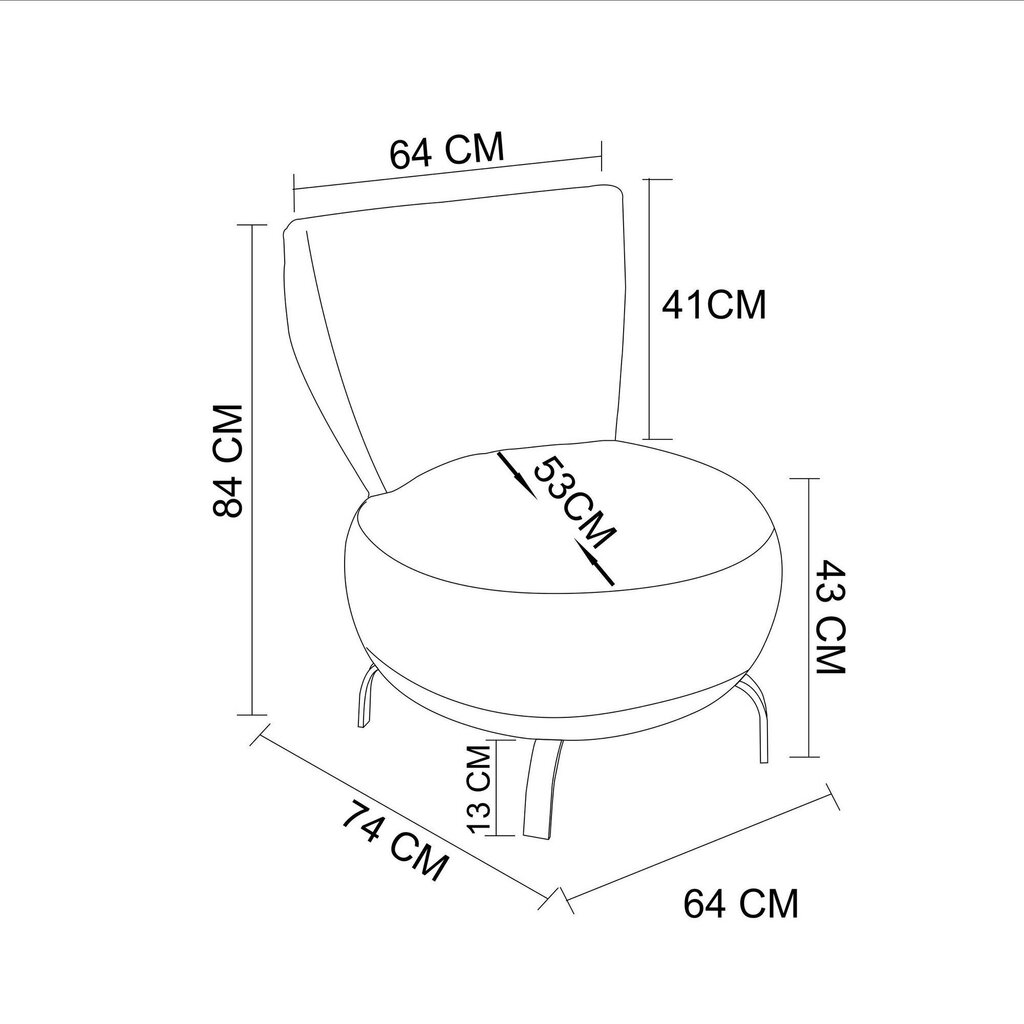 Tugitool Kalune Design Loly, tumesinine hind ja info | Tugitoolid | hansapost.ee