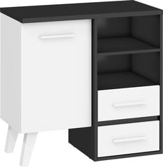 Шкафчик Nordis 1D2S, черный/белый цена и информация | Шкафчики в гостиную | hansapost.ee