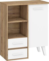 Шкафчик Nordis 1D2S, светло-коричневый/белый цена и информация | Шкафчики в гостиную | hansapost.ee