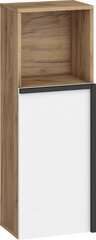 Подвесной шкафчик Meblocross Lars 11 1D, белый/светло-коричневый цена и информация | Шкафчики в гостиную | hansapost.ee