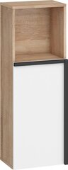 Подвесной шкафчик Meblocross Lars 11 1D, белого/светлого дуба цвета цена и информация | Шкафчики в гостиную | hansapost.ee
