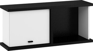 Подвесной шкафчик Meblocross Cross Cro-23 М, черный/белый цена и информация | Шкафчики в гостиную | hansapost.ee