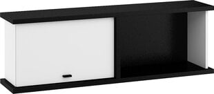 Подвесной шкафчик Meblocross Cross Cro-24 S, черный/белый цена и информация | Шкафчики в гостиную | hansapost.ee