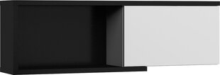 Подвесной шкафчик Meblocross Hybrid Hyb-24 1D, черный/белый цена и информация | Шкафчики в гостиную | hansapost.ee