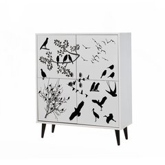 Шкаф Kalune Design 869, 111 см, темно-коричневый/белый цена и информация | Шкафчики в гостиную | hansapost.ee