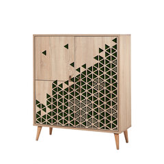 Шкафчик Kalune Design 863 (I), 111 см, цвета дуба/темно-зеленый цена и информация | Шкафчики в гостиную | hansapost.ee