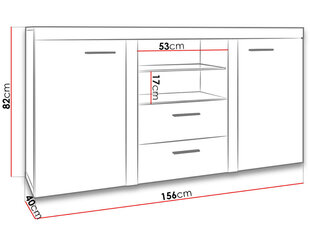 Комод Rumba цена и информация | Шкафчики в гостиную | hansapost.ee