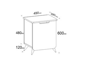 Ночной столик Kalune Design Esla, белый цена и информация | Ночные шкафы | hansapost.ee