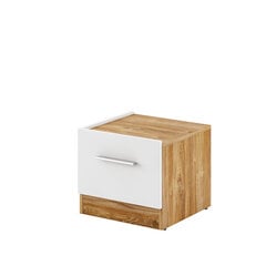 Прикроватный шкафчик Selsey Montroy левый, белый/коричневый цена и информация | Прикроватные тумбочки | hansapost.ee