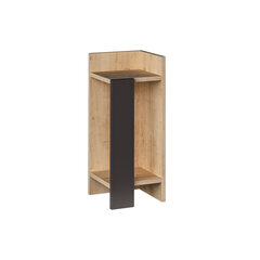 Ночной столик Kalune Design K855(I), 60 см, серый/коричневый цена и информация | Ночные шкафы | hansapost.ee