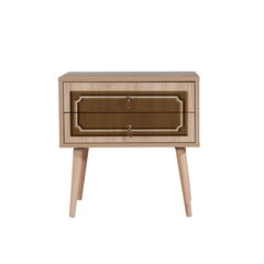 Ночной столик Kalune Design 869, 61 см, коричневый/дуб цена и информация | Прикроватные тумбочки | hansapost.ee