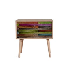 Ночной столик Kalune Design 863 (VIII), 61 см, дуб/разноцветный цена и информация | Прикроватные тумбочки | hansapost.ee