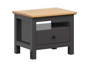 Ночной столик BRW Hesen 1S, серый/коричневый цена и информация | Ночные шкафы | hansapost.ee