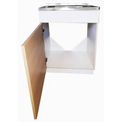 Кухонная тумбочка под раковину MD18, коричневая / белая цена и информация | Кухонные шкафчики | hansapost.ee