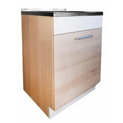 Кухонная тумбочка под раковину MD18, коричневая / белая цена и информация | Кухонные шкафчики | hansapost.ee
