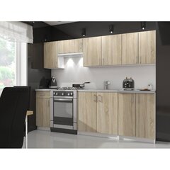 Подвесной кухонный шкафчик NORE Lima W80 D2, белый/дубовый цена и информация | Кухонные шкафчики | hansapost.ee
