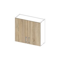 Подвесной кухонный шкафчик NORE Lima W80 D2, белый/дубовый цена и информация | NORE Кухонная мебель | hansapost.ee