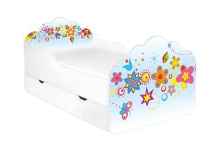Детская кровать с матрасом и ящиком для постельного белья POLA 26, 140x70 см цена и информация | Детские кровати | hansapost.ee