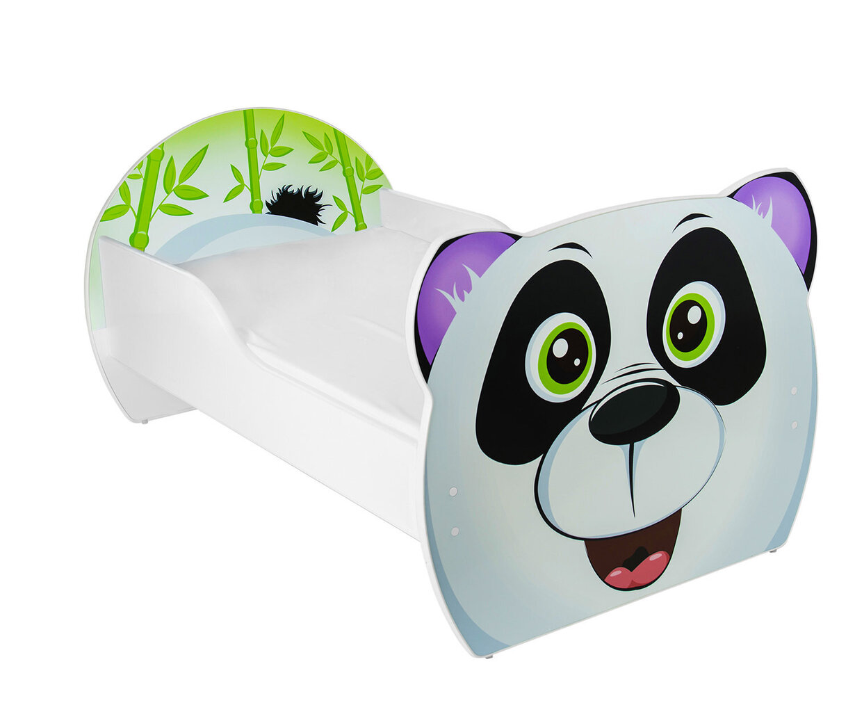 Voodi koos madratsiga Panda, 160x90 cm, valge/must hind ja info | Lastevoodid | hansapost.ee