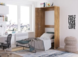 Откидная кровать Meblocross Teddy 90, 90x200 см, коричневая цена и информация | Детские кровати | hansapost.ee