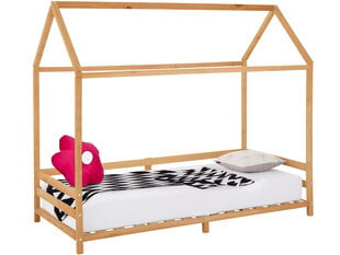 Детская кроватка - домик Notio Living Ellen с решеткой, светло - коричневая цена и информация | Детские кровати | hansapost.ee