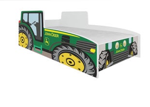 Lastevoodi ADRK Furniture Tractor, 140x70cm, roheline hind ja info | Lastevoodid | hansapost.ee