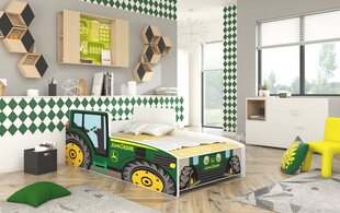 Lastevoodi ADRK Furniture Tractor, 140x70cm, roheline hind ja info | Lastevoodid | hansapost.ee